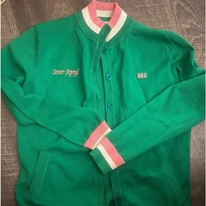 AKA Sorority IvyStorehouse Green cardigan size large